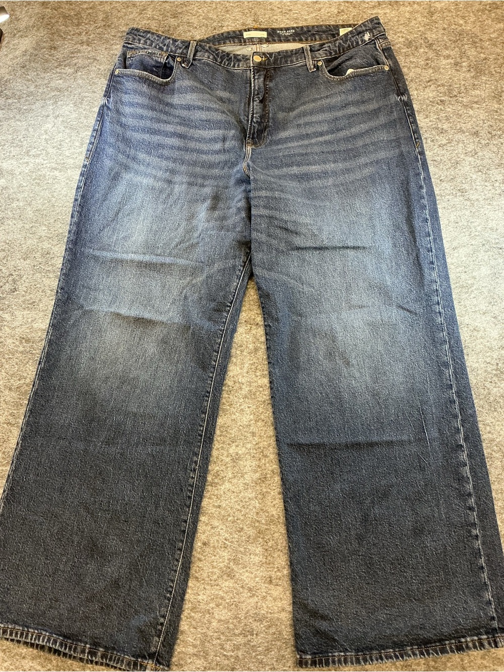 Good American Classic Women’s Blue Straight-Leg Wide-Leg Jeans Size 16
